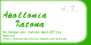 apollonia katona business card